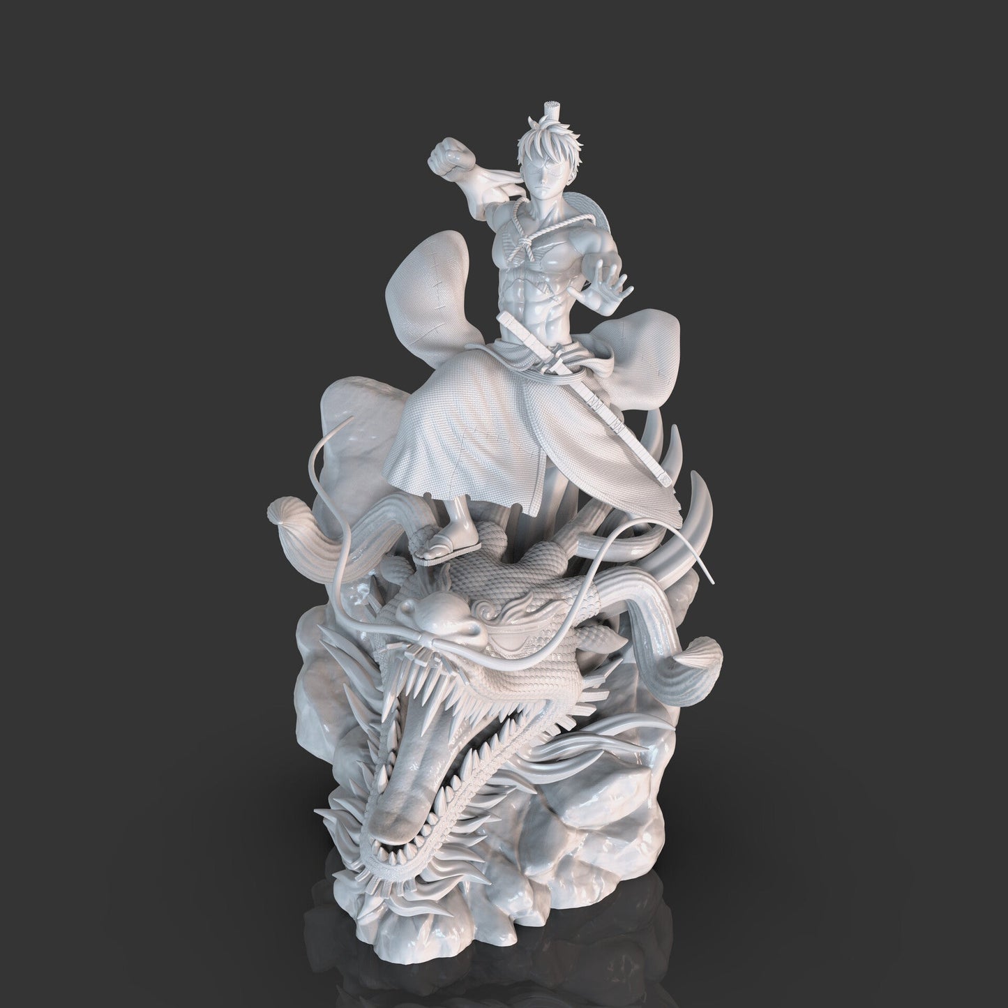 0147 Monkey D. Luffy vs Kaido - One Piece - STL 3D Print Files