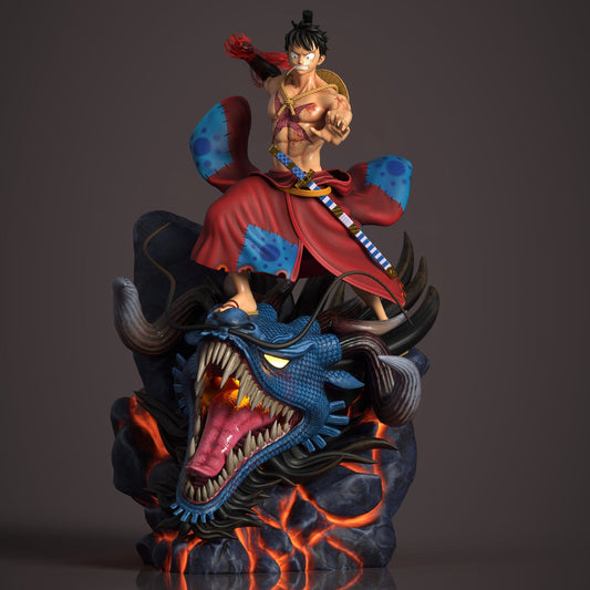 0147 Monkey D. Luffy vs Kaido - One Piece - STL 3D Print Files