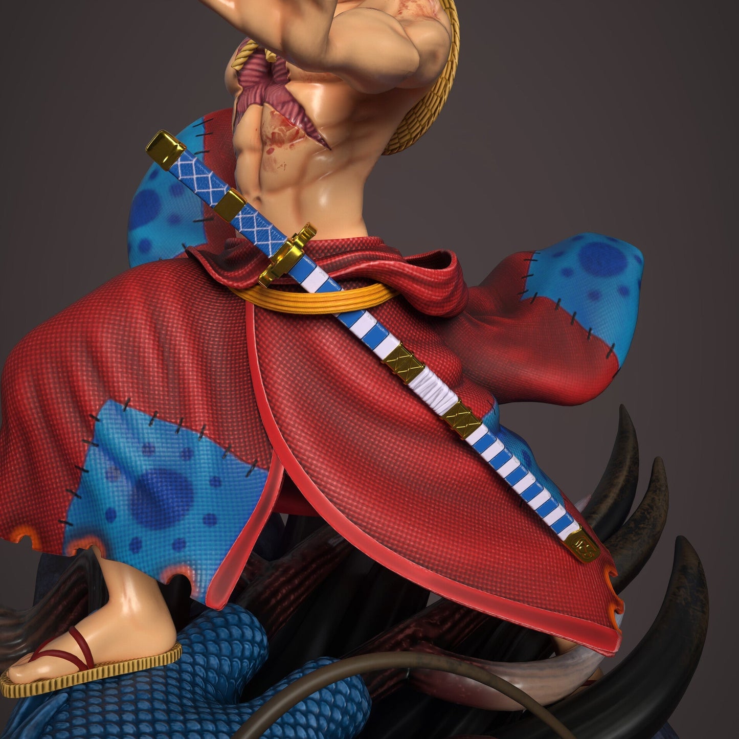 0147 Monkey D. Luffy vs Kaido - One Piece - STL 3D Print Files
