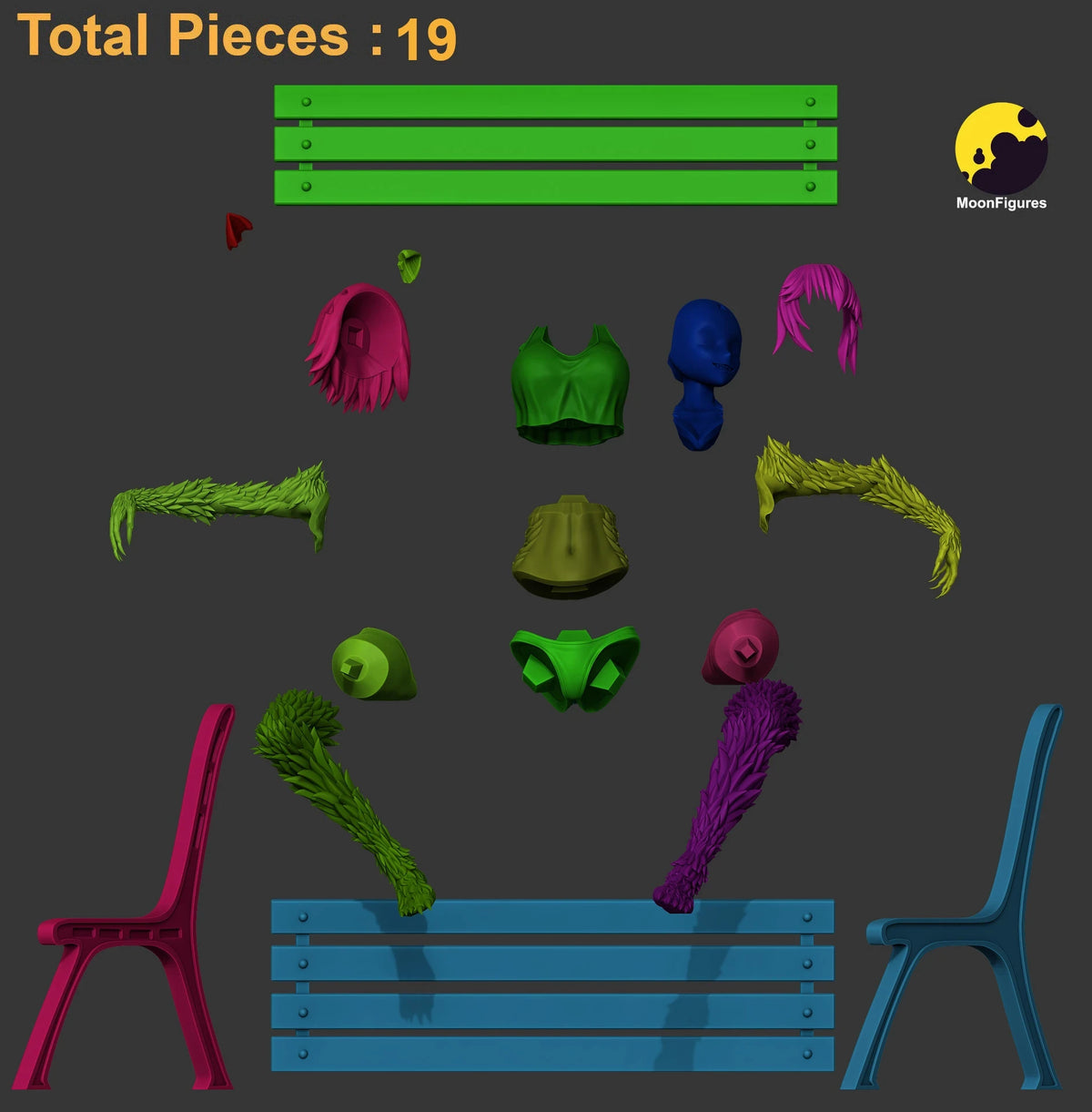 1864 Hitomi Uzaki_Killing Bites - STL 3D Print Files