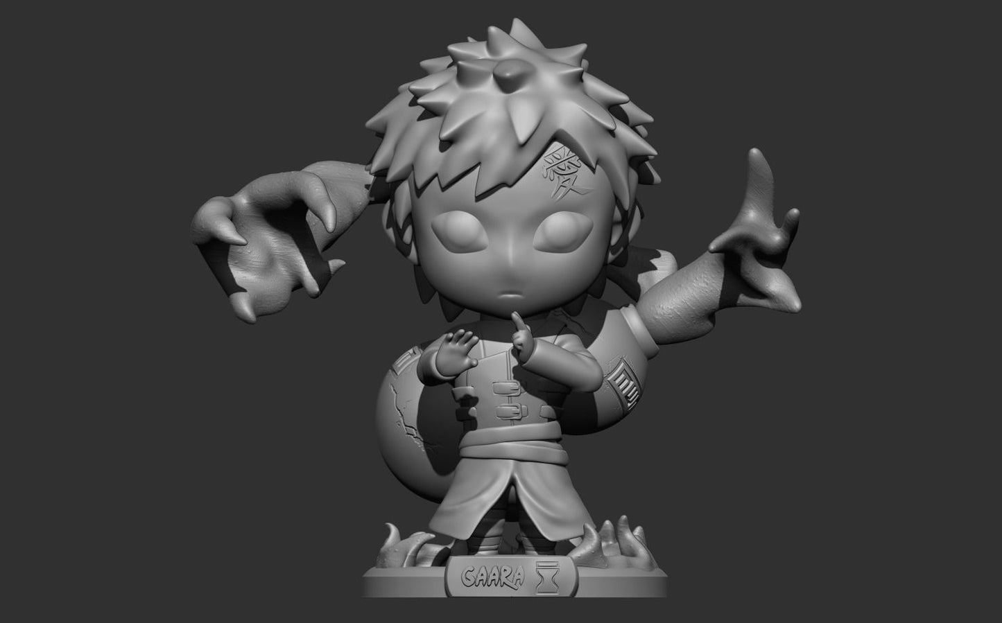 0157 Gaara Naruto - STL 3D Print Files