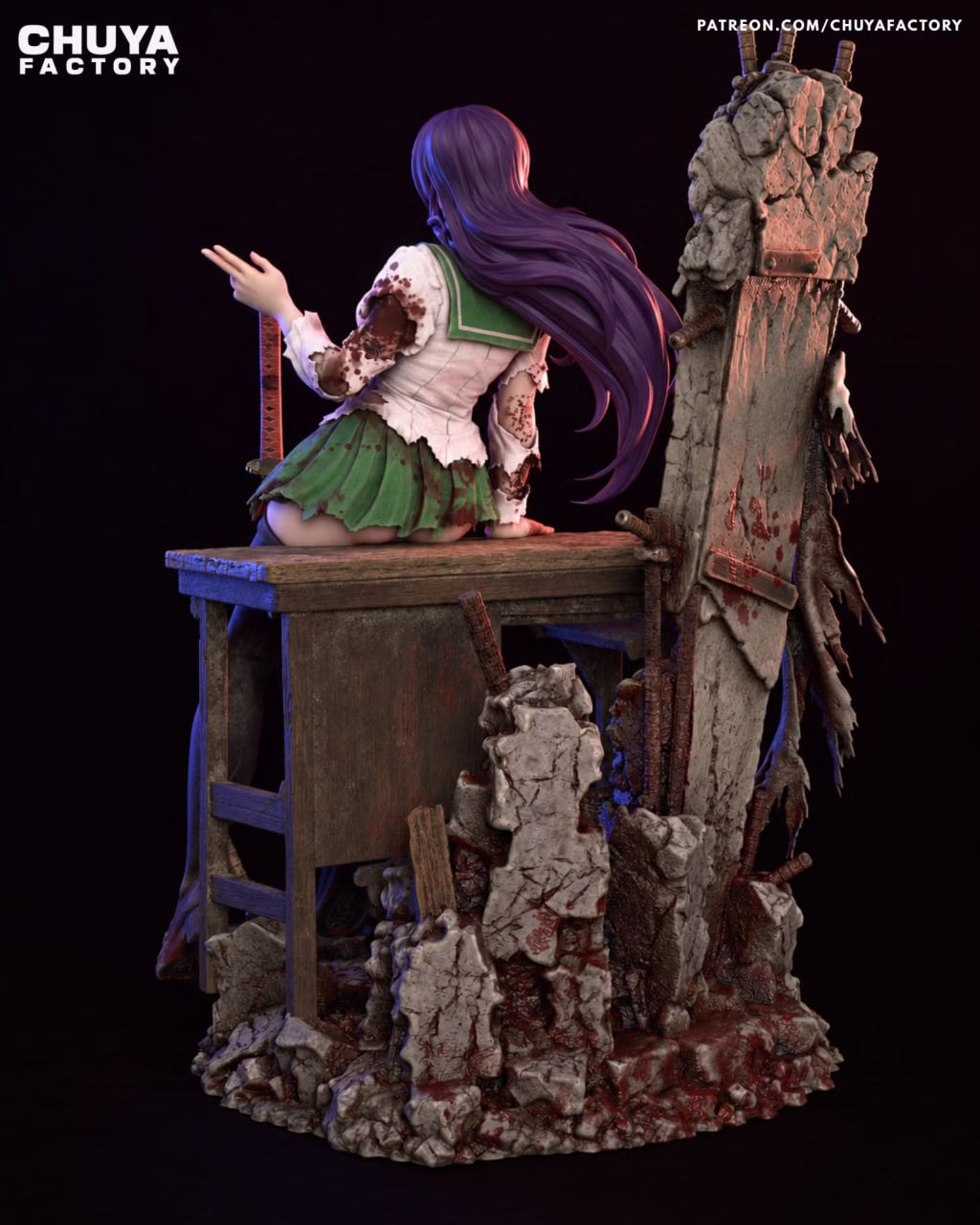 2064 Saeko Busujima_Highschool of the Dead - STL 3D Print Files