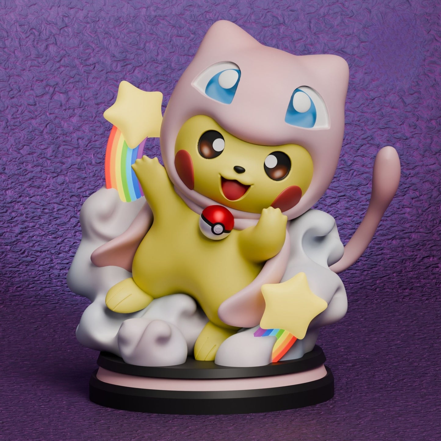 0198 Pikachu Mew Cosplay_Pokemon - STL 3D Print Files
