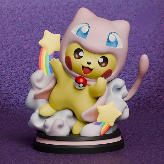 0198 Pikachu Mew Cosplay_Pokemon - STL 3D Print Files