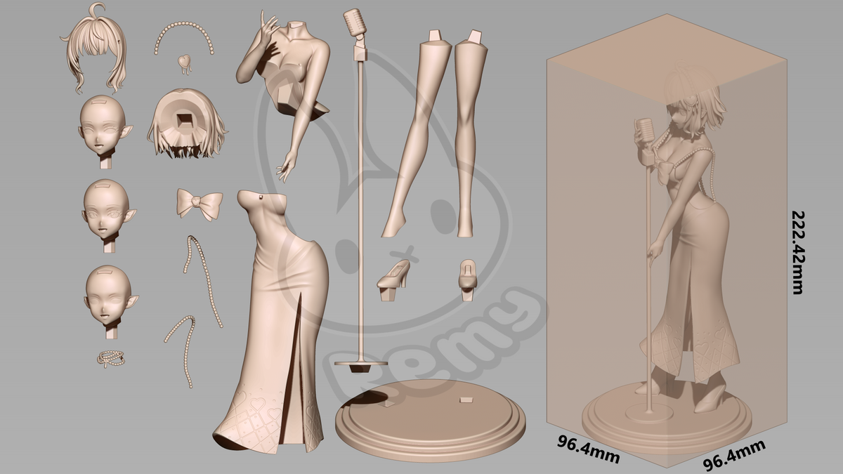 2037 VTuber_Mint Fantôme - STL 3D Print Files