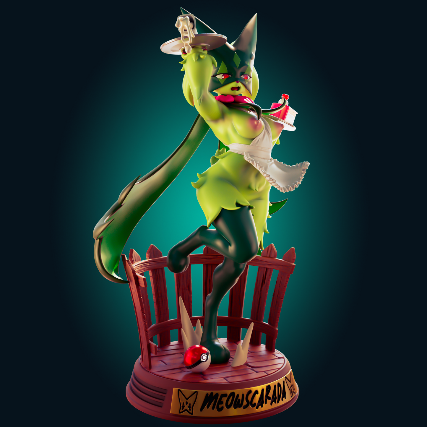 0410 Meowscarada Maid_Pokemon - STL 3D Print Files