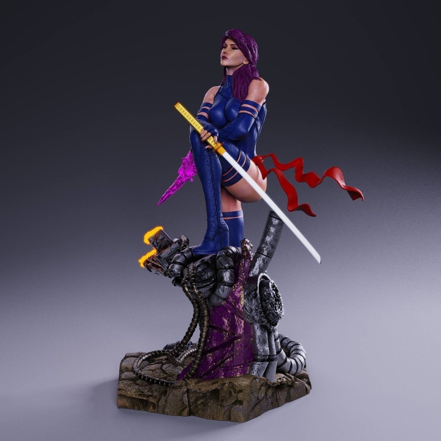 0126 Psylocke - X-men (1532) - STL 3D Print Files
