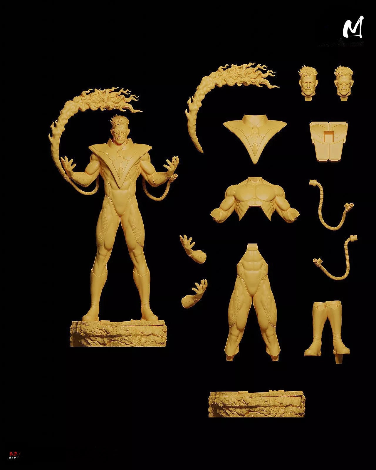 1653 Pyro_Marvel X-Men - STL 3D Print Files