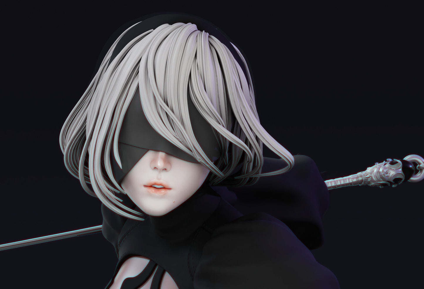 0979 2B - Nier Automata (1667) - STL 3D Print Files