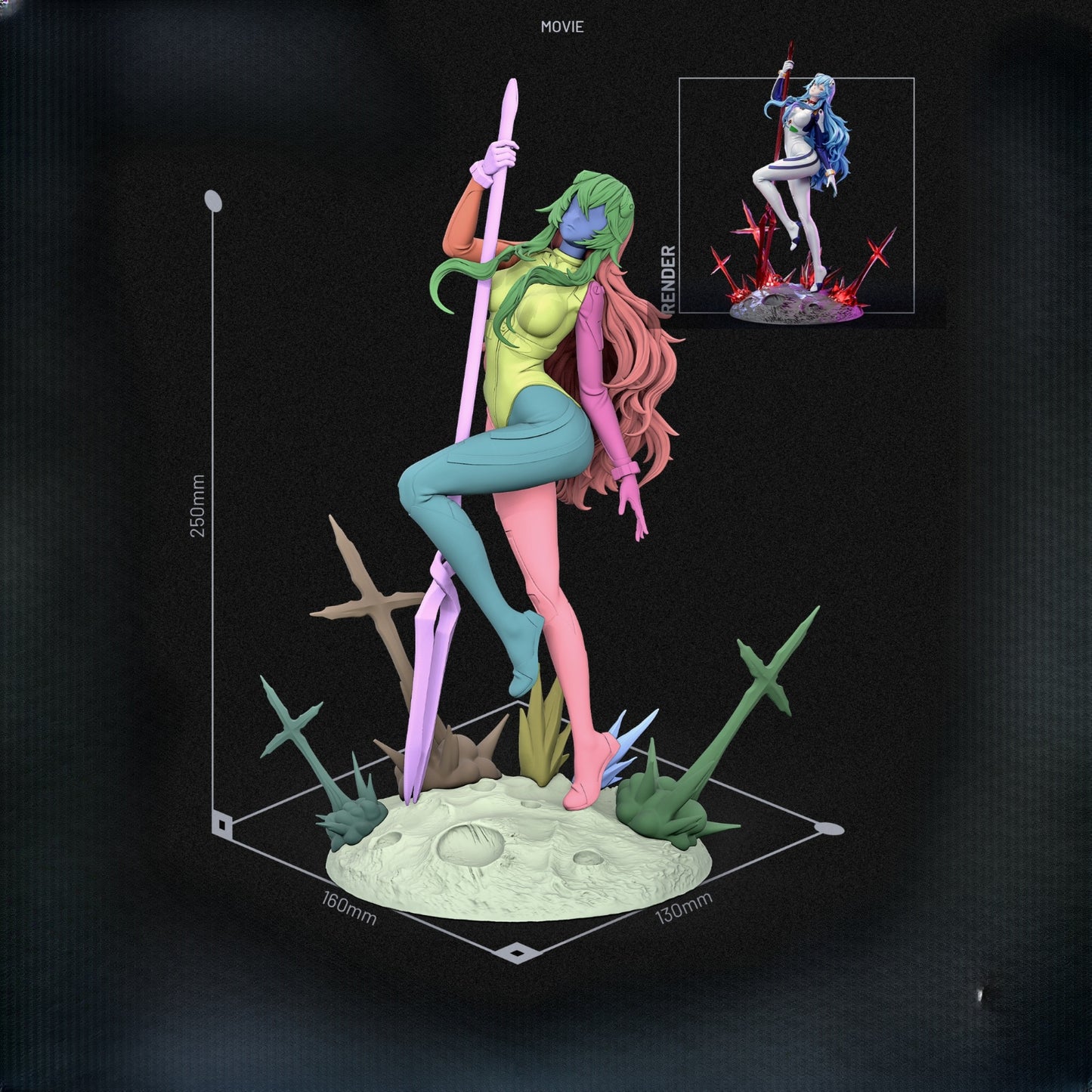 0808 Evangelion_Rei Ayanami - STL 3D Print Files