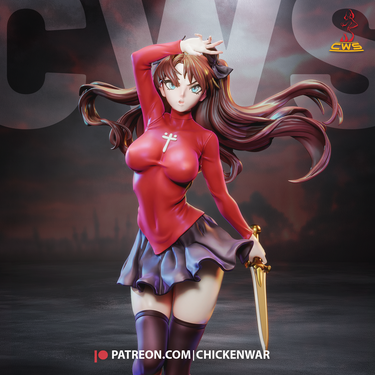 2070 Rin Tohsaka_Fate StayNight NSFW - STL 3D Print Files