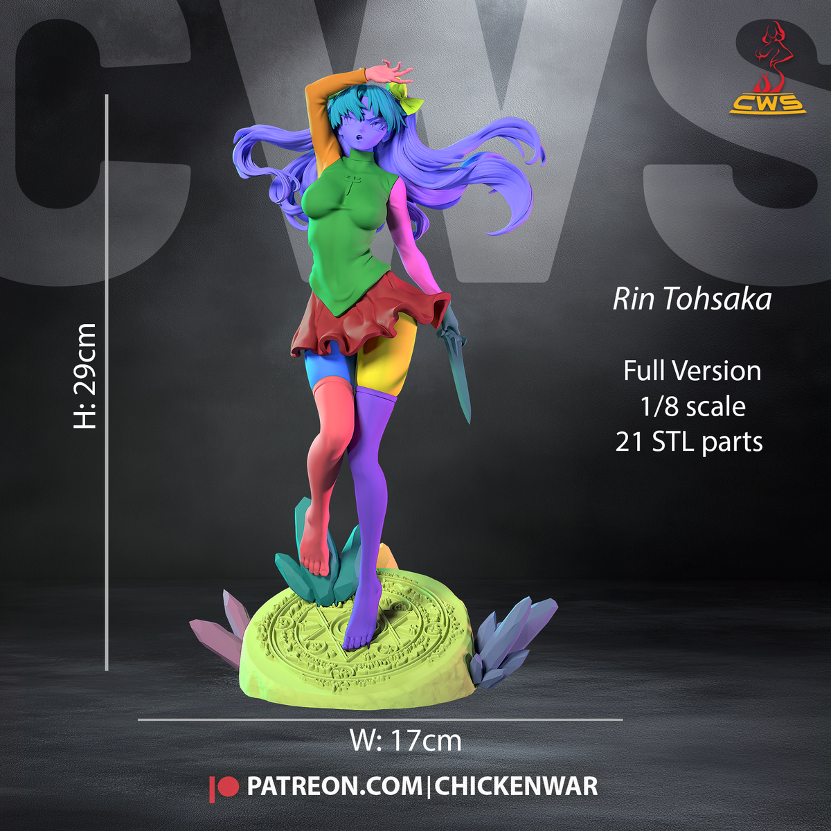 2070 Rin Tohsaka_Fate StayNight NSFW - STL 3D Print Files