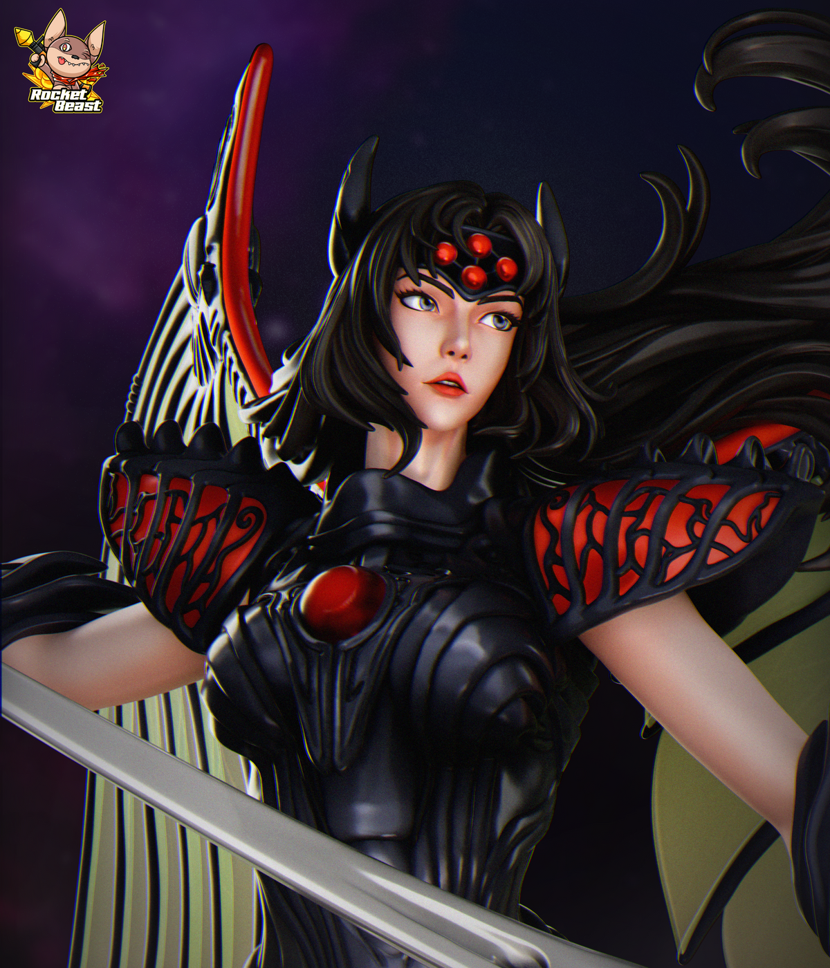 2062 Rose_Dark Dragon Dragoon Armor - STL 3D Print Files