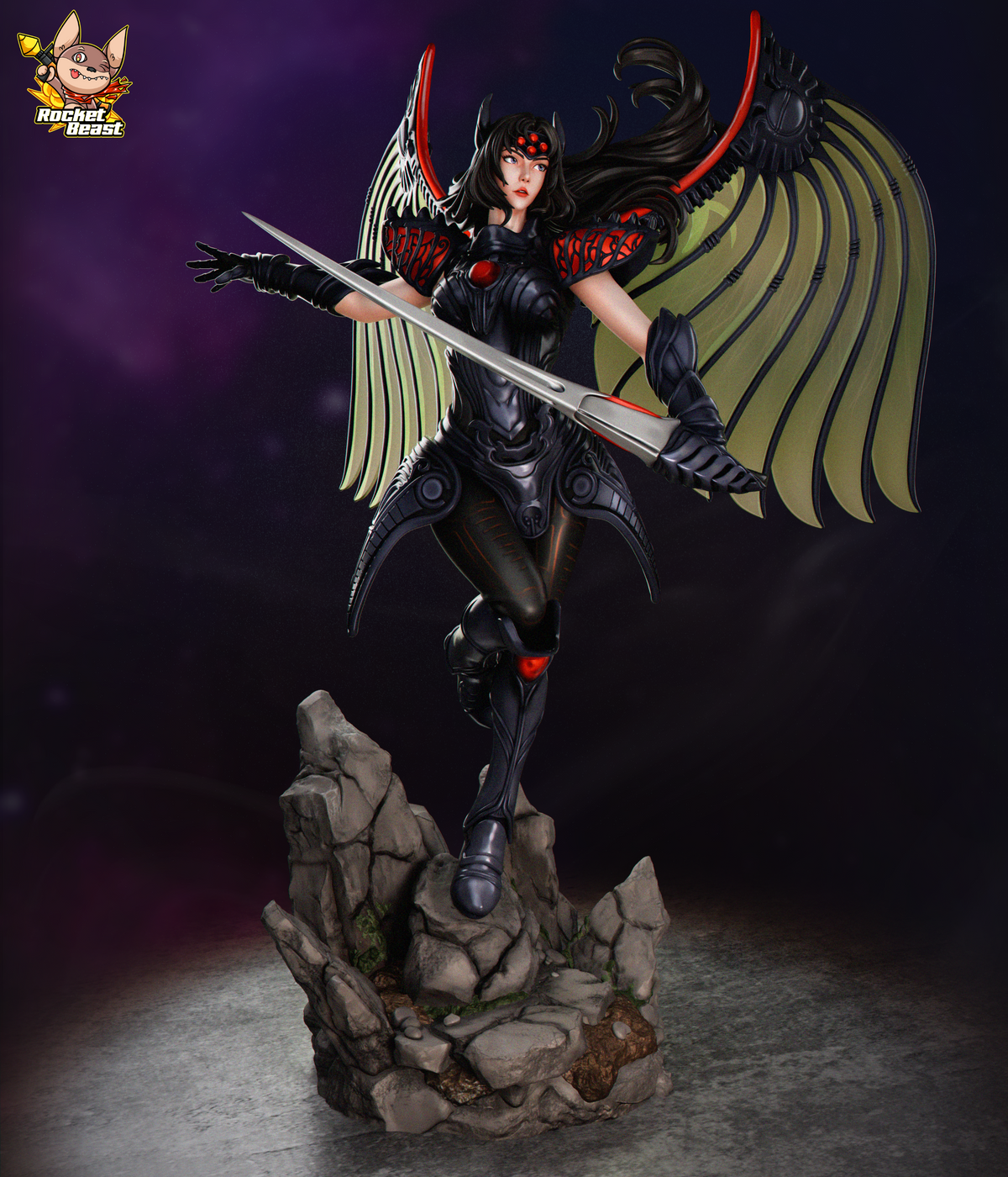 2062 Rose_Dark Dragon Dragoon Armor - STL 3D Print Files