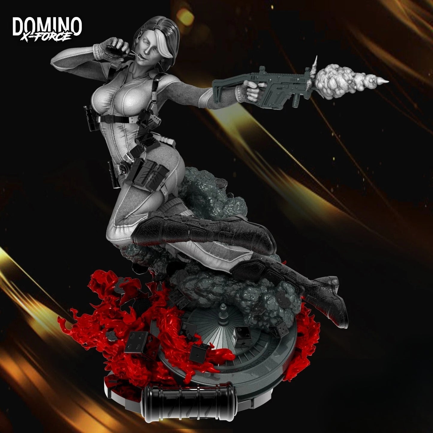 1161 Domino_Marvel's X-Force - STL 3D Print Files
