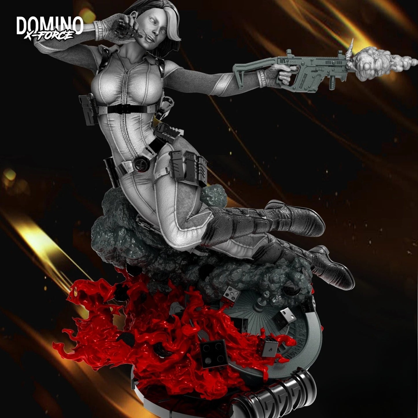 1161 Domino_Marvel's X-Force - STL 3D Print Files