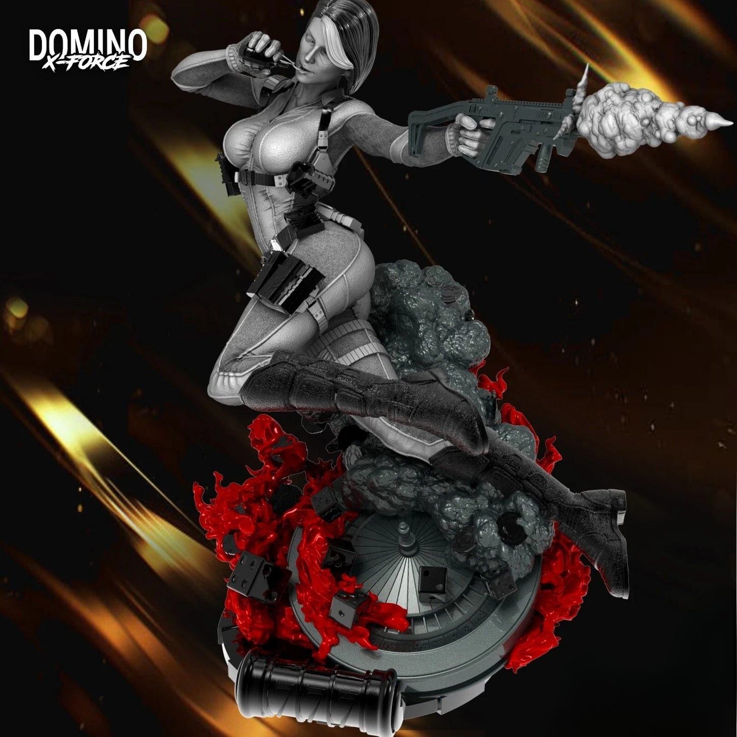 1161 Domino_Marvel's X-Force - STL 3D Print Files