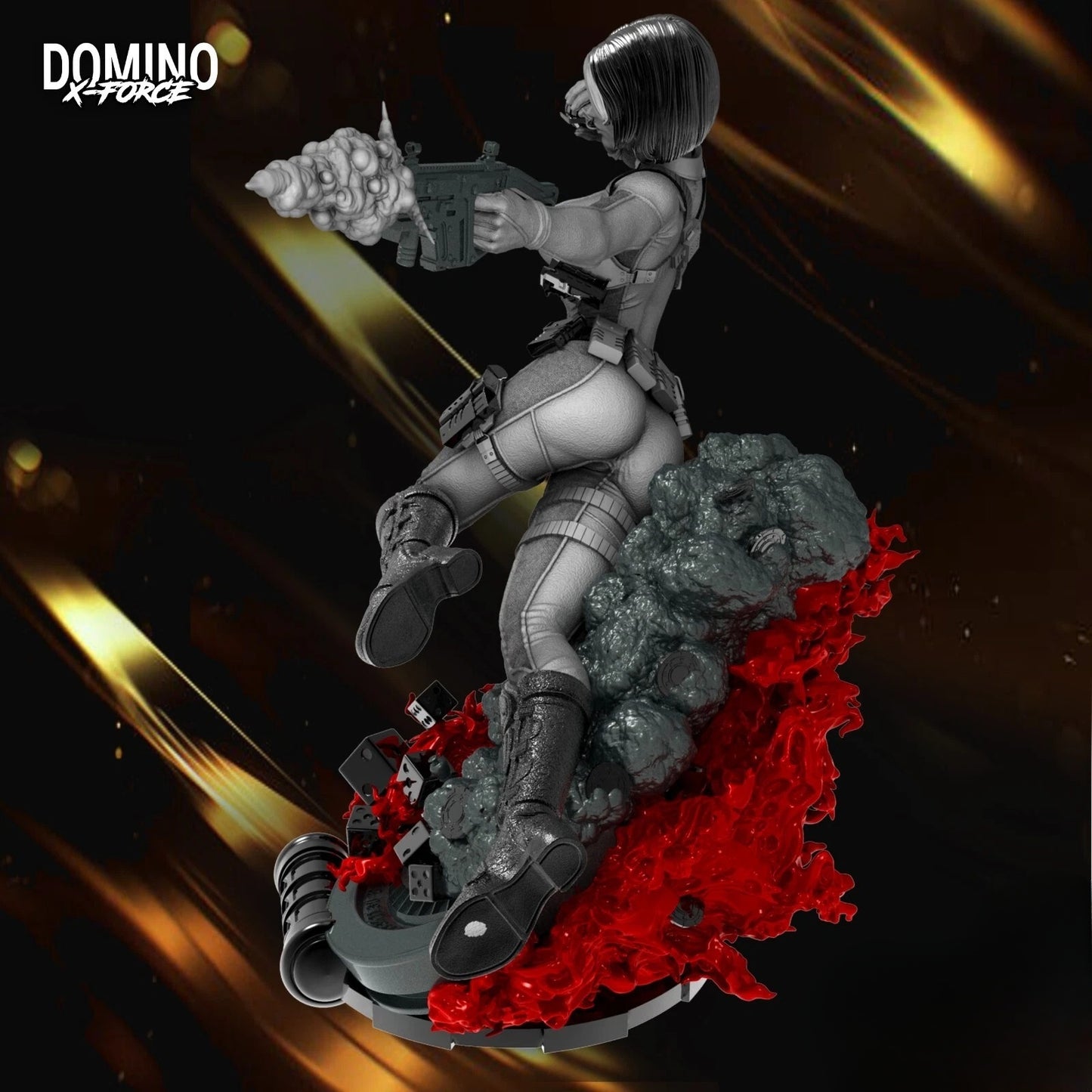 1161 Domino_Marvel's X-Force - STL 3D Print Files