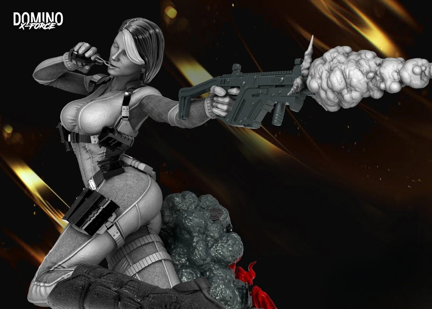 1161 Domino_Marvel's X-Force - STL 3D Print Files