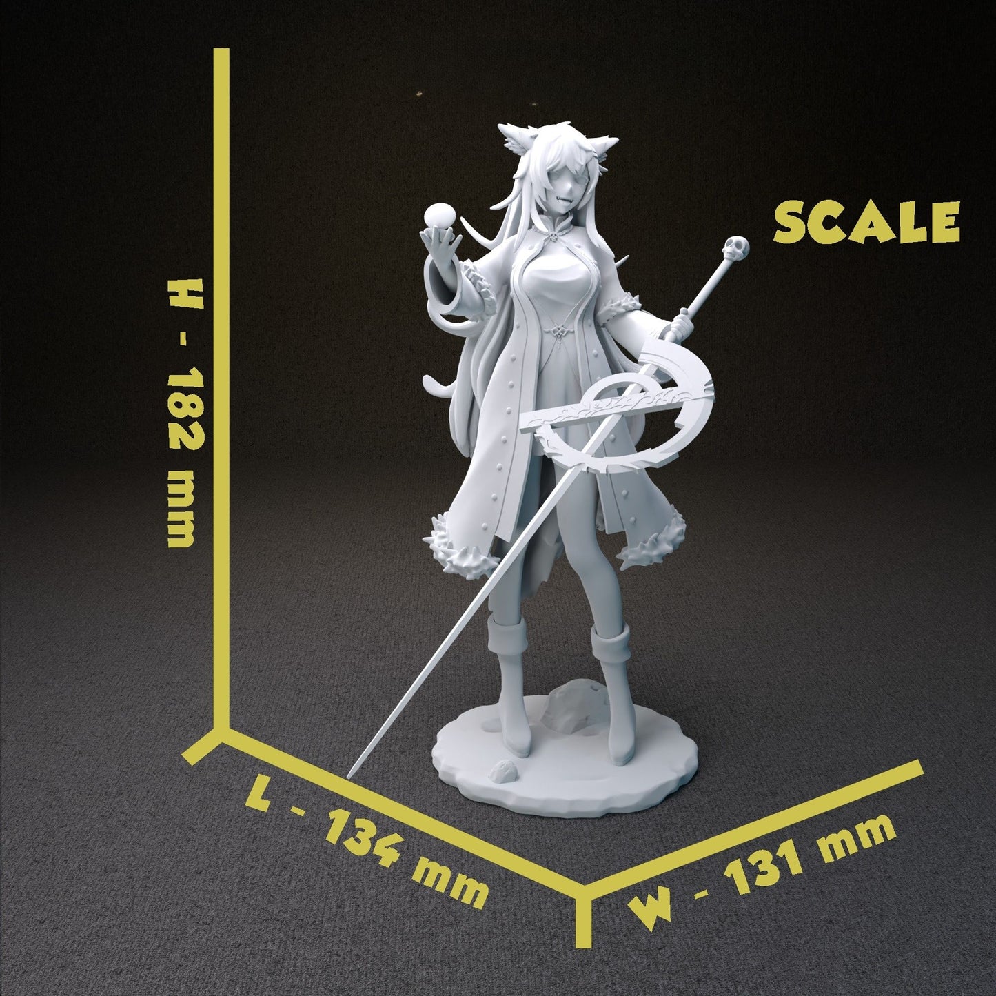 0323 White Wolf Girl NSFW - STL 3D Print Files
