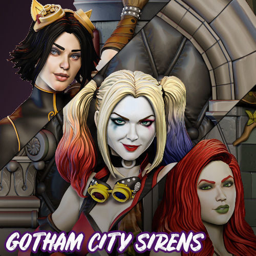 1033 Harley Quinn_Poison Ivy_Catwoman - STL 3D Print Files