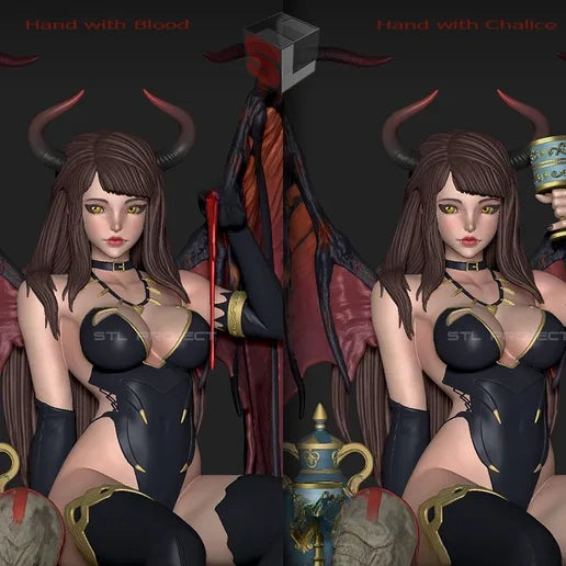 1805 Succubus Girl NSFW- STL 3D Print Files