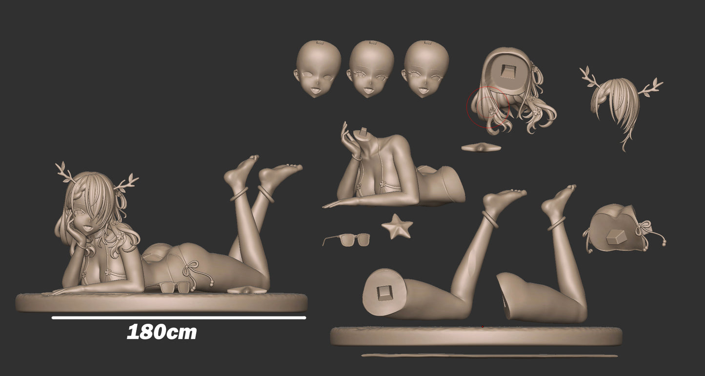 1302 Fauna_Hololive Bikini - STL 3D Print File