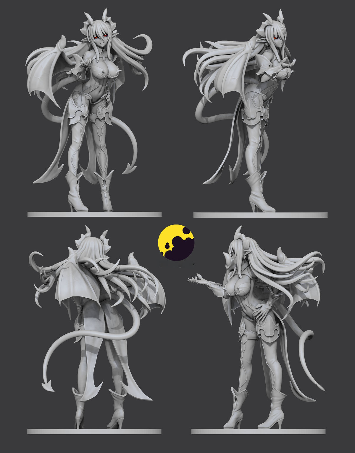 1746 Demon Monster Girl Encyclopedia - STL 3D Print Files